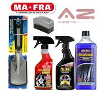 KIT PULIZIA CERCHI MAFRA NERISSIMO, FALLOUT, PULITORE CERCHI, SPAZZOLA E SPUGNA