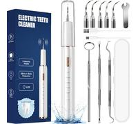 Kit Pulizia Denti Rimuovi Tartaro，Spazzolino a Ultrasuoni Intelligente con 5 Modalità Per Rimozione Placca e Macchie con 3 Testine Intercambiabili,4 Luce LED e Impermeabile IPX6 per Uso domestico