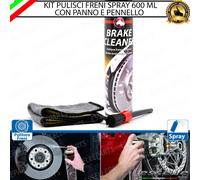KIT PULIZIA FRENI 600ml + PENNELLO + PANNO PER LANCIA YPSILON MK3