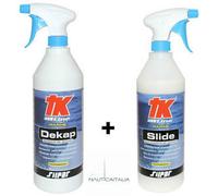 KIT PULIZIA GOMMONE DECAPPANTE SPRAY 900ML + CERA 900ml SPRAY PROTETTIVO - TK