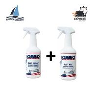 KIT PULIZIA GOMMONE IOSSO - RAFT DECAP + RAFT WAX - DECAPANTE E CERA PROTETTIVA
