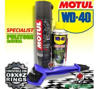 Kit WD-40 Pulizia Catena Moto + Motul C4 Grasso Lubrificante Moto RACING PISTA