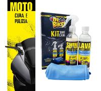 KIT Pulizia Moto Shampoo concentrato Cera lucidante e panno DR.BIKE CARE 3 IN 1