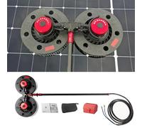 Kit pulizia pannello solare con asta telescopica e doppia testina | Kit di pulizia per pannelli solari per una manutenzione efficiente all'esterno con asta telescopica e doppia testina
