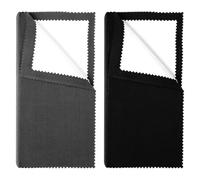 Kit Pulizia Panno per Argento, 2 pezzi, Doppio Lato per Argento, in microfibra, per gioielli,posate e monete,per la cura e la pulizia dell'argento vero