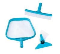 KIT PULIZIA MANUTENZIONE PISCINE CON RETINO SPAZZOLA E SCOPA VENTURI INTEX 29056