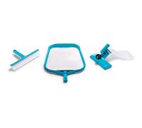 KIT PULIZIA MANUTENZIONE PISCINE CON RETINO SPAZZOLA E SCOPA VENTURI INTEX 29056