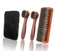 Kit Pulizia Scarpe 4 Pezzi - Spazzola Per Scarpe in Pelle e Altri Materiali - Set Completo Per Pulire e Lucidare