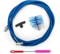 Kit Pulizia Stufa a Pellet | Ø 80 Mm | Prolunga Blu 3 M | Scovolo Nylon | Attacc