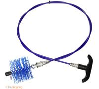 KIT PULIZIA STUFA PELLET CANNA FUMARIA IMPUGNATURA SCOVOLO 80mm PROLUNGA 200 cm