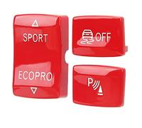 Kit Pulsante di Marcia 3 PC: Tasto Pulsante di Interruttore Antismissivo per F20 F21 F22 F23 F30 F31 F32 F33 F34 F35 F36, Include Pulsanti del Sensore Sport ESP (Rosso)