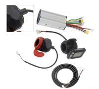 Kit pulsante interruttore acceleratore con display LCD per scooter elettrici da 24 V 36 V, compatibile con varianti di motore da 250 W 350 W che forniscono un funzionamento affidabile (24+cavo dati)