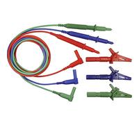 KIT puntali di sicurezza [ Spina 4 mm - Sonda] 1.50 m Blu Verde Rosso Cliff CIH29917