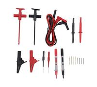 Kit puntali per multimetro Punte professionali in ottone Clip a coccodrillo isolate in PVC PA Sonde per test con spina a banana per riparazioni elettriche auto Test elettronici