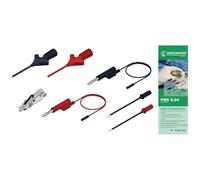 KIT puntali [ Spina a listello 4 mm - Presa 0 64 mm] 1.00 m Nero Rosso SKS Hirschmann PMS 0 64