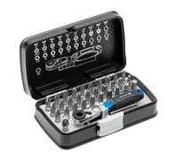 Kit punte cacciavite 1/4 acciaio S2 con cricchetto 33 HT1R460
