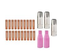 Per Torcia Saldatura MIG Kit Accessori 27PCS Compresi Punte Contatto e Ugelli