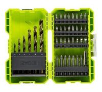 Coffret antichocs empilable RYOBI 38 accessoires de perçage-vissage - porte embouts RAK38SDD