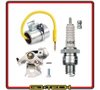 KIT PUNTINE CONDENSATORE CANDELA PIAGGIO CIAO SI BRAVO BOXER BOSS 50 ORIGINALI