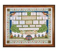 Kit punto croce contato Design Works "Albero della famiglia", 40x51cm