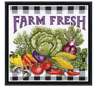 Kit punto croce contato Design Works "Farm Fresh", 25x25cm