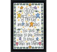 Kit punto croce contato Design Works "Good Friends", 13x18 cm