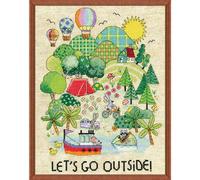 Kit punto croce contato Design Works "Lets Go Outside", 23x30cm