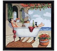 Kit punto croce contato Design Works "My Day Off", 30x30cm