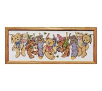Kit punto croce contato Design Works "On the Line Teddies", 20x56cm