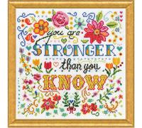 Kit punto croce contato Design Works "Stronger", 25x25cm