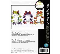 Kit punto croce contato Dimensions "Trio di rane", 17,7x12,7cm