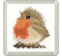 Kit punto croce contato Heritage Aida "Rowan Robin Coaster (A)", ECRO1667-A, dim