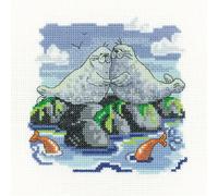 Kit punto croce contato Heritage Aida "Sigillato con un bacio", DIY, KCSK1641-A,