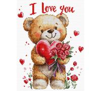 Kit punto croce contato Luca-S "Bouquet of Love", 17x23cm