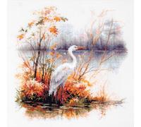 Kit punto croce contato Magic Needle "Airone bianco", 26x26cm