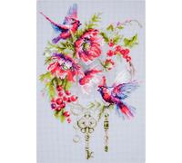 Kit punto croce contato Magic Needle "Keys to be Happy", 19x29cm
