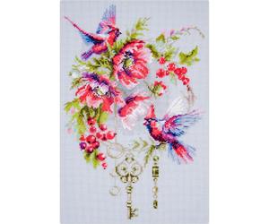 Kit punto croce contato Magic Needle "Keys to be Happy", 19x29cm