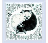 Kit punto croce contato Riolis "Yin e Yang", 30x30cm, fai da te