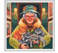 Kit punto croce contato RTO "Cozy hugs", 20,5x20,5cm