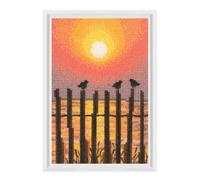 Kit punto croce contato RTO "Sagome del tramonto", 9,5x14 cm