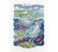 Kit punto croce Heritage Aida "Sigilli", conteggio, DIY, KCSE1544-A, 14x20.5cm