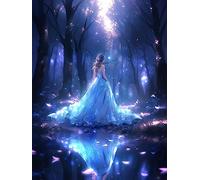 Kit Punto Croce, La principessa della foresta misteriosa, E 40*50cm 11CT Punto Croce Kit da Ricamare, Kit Punto Croce Prestampato Completo Stampati Prestampati Schemi per Principianti Bambini Set Ric