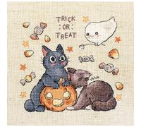 Kit punto croce Letistitch "Dolcetto o scherzetto", 13x14 cm