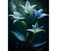 Kit punto croce Lily, kit punto croce stampato 11CT per principianti, ricamo timbrato, regalo per amanti del fai da te avanzati, 40x50 cm