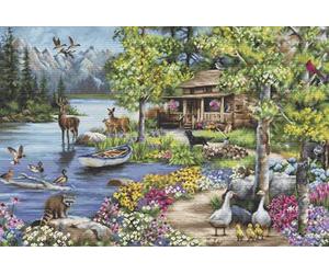 Kit punto croce Luca-S Gold - Cabina by The Lake, B2410