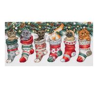 Kit punto croce Panna "Christmas Cute Cats", 37x19,5cm