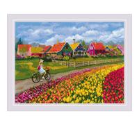 Kit punto croce Riolis "Campo di tulipani", 40x30 cm