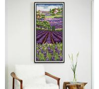 Kit Punto Croce Timbrato Craft 11 Panno Count - Fiore di Lavanda