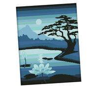 Kit punto croce timbrato Kit cucito 11CT - Moonlight Over Lotus Pool