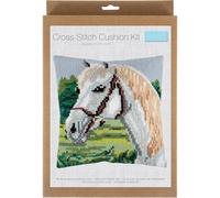 Kit punto croce Trimits Cuscino stampato Cavallo Bianco
